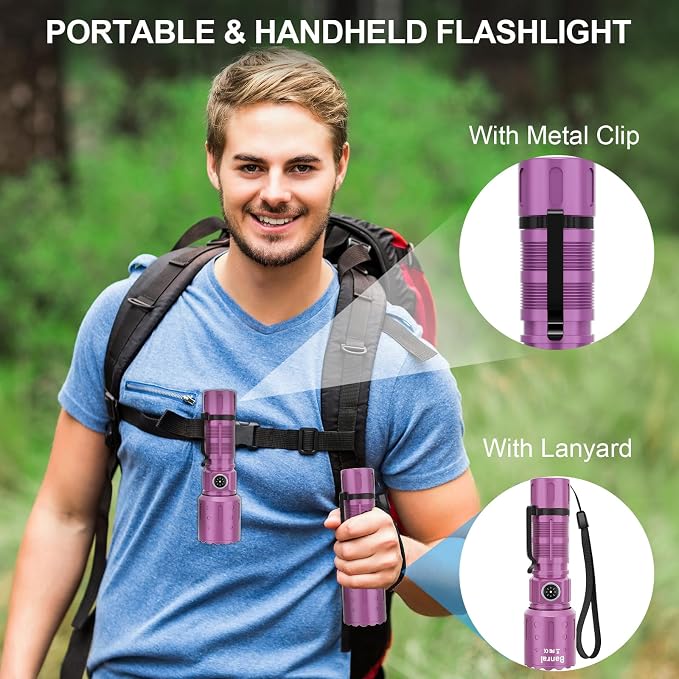Banral Flashlights High Lumens Rechargeable, Super Bright Long Range Small - Image 8