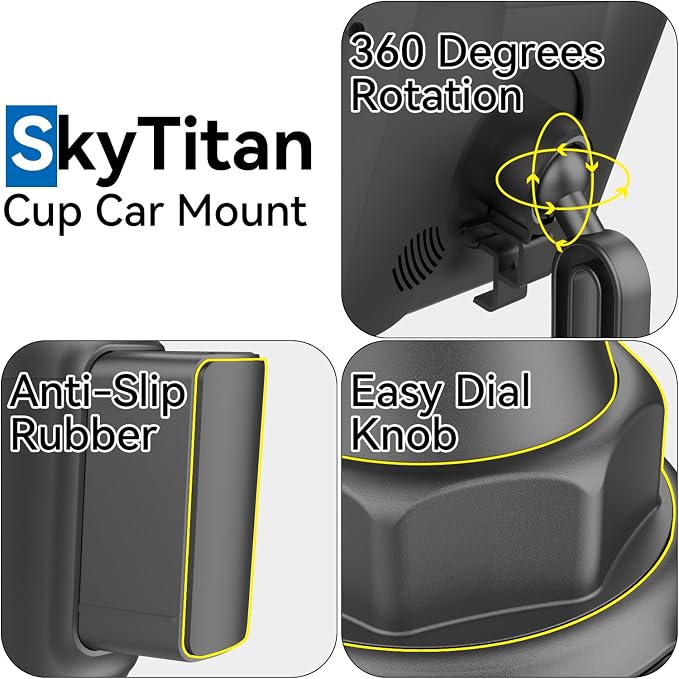 for Garmin GPS Car Mount Cup Holder Replacement 17mm Ball Mount - Image 5
