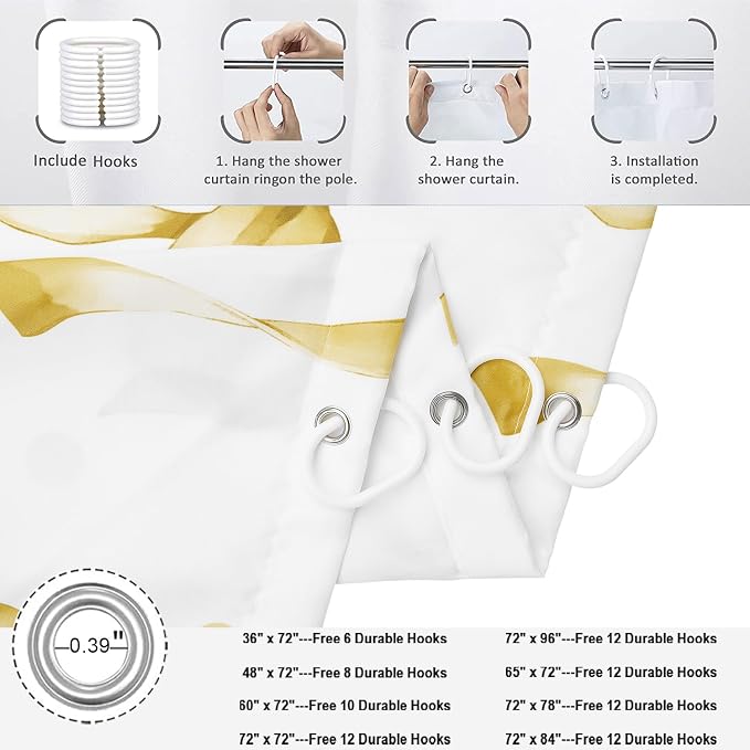 Yellow Bow Shower Curtain - Image 6