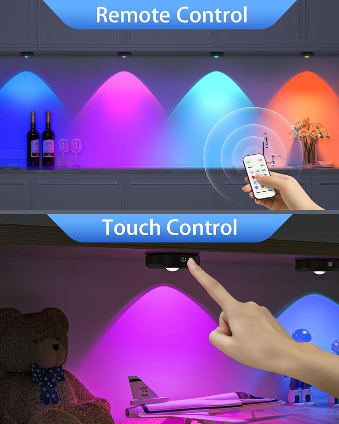 WILLED Rechargeable RGB Puck Lights - Image 4