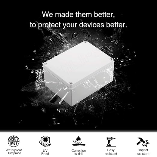 QILIPSU Outdoor Junction Box IP67 Waterproof Project Box ABS Plastic - Image 3