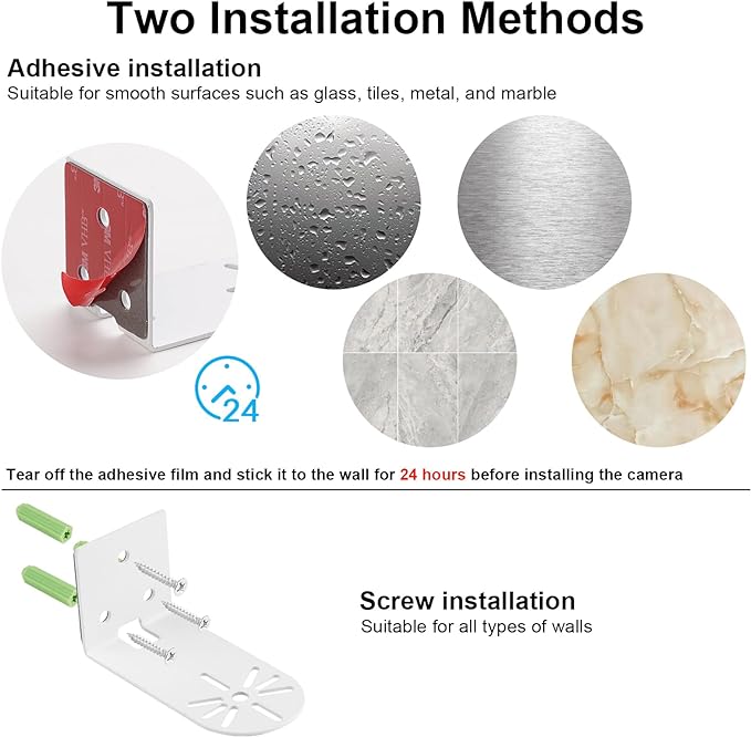 UYODM 2Pack Adhesive Metal Wall Mount Bracket Compatible - Image 3