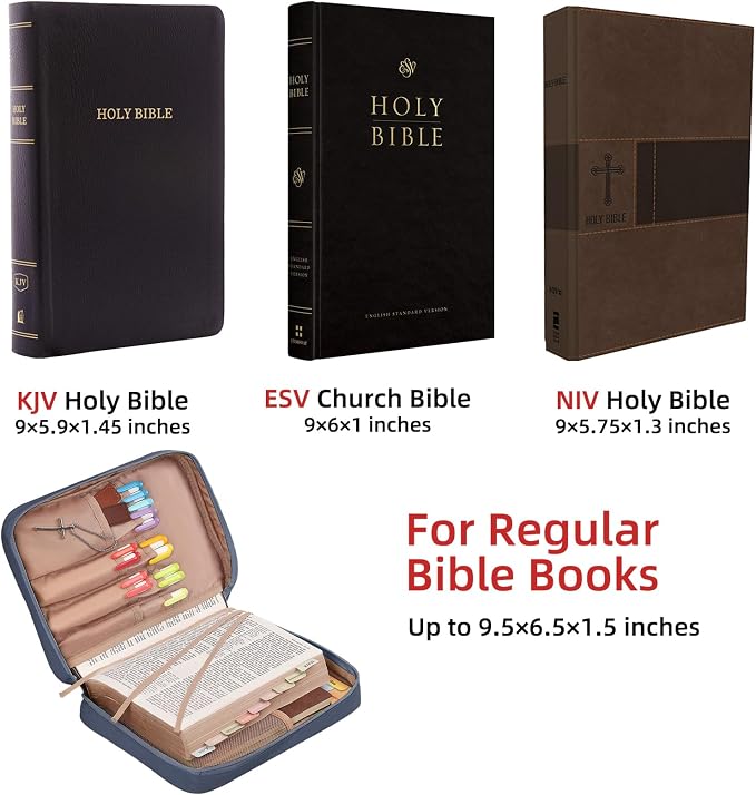 FINDCOZY Bible Cover for Women, Durable Carrying Book Case Church Bag for - Image 2