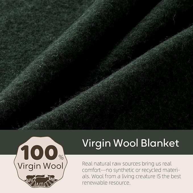Molithe 100% Wool Blanket, Military Wool Blanket, Sporting Events, Survival Kits - Image 3