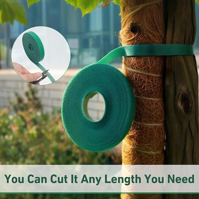1/2inch 82ft Garden Tie Green Tape, Hitotsu Reusable Plant Tape, Nylon Plant - Image 5
