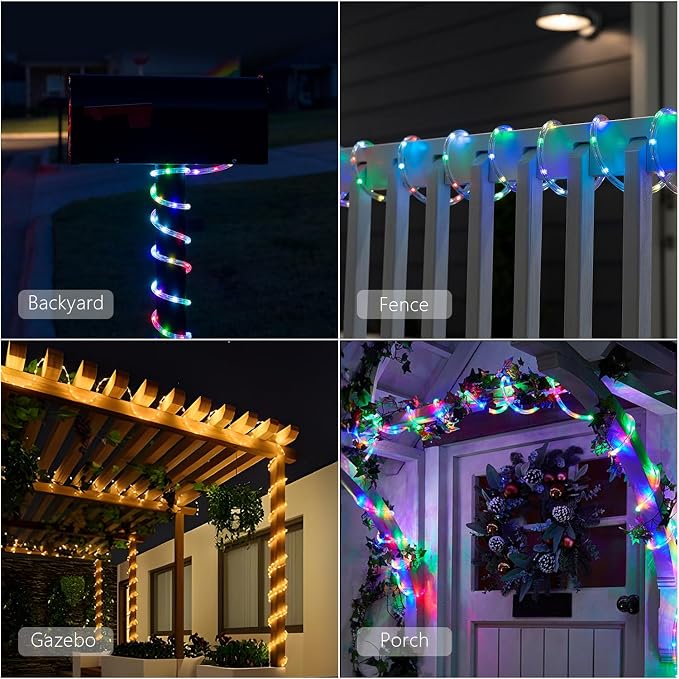 ANJAYLIA 99FT 300 LED Color Changing Rope Lights, 18 Colors Outdoor String - Image 7