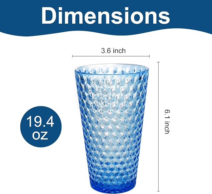 Lily's Home 19.4oz Highball Glasses Set of 4 - Image 4