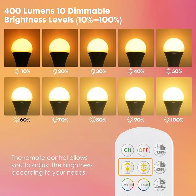 2Pack E26 Rechargeable Light Bulbs - Image 3