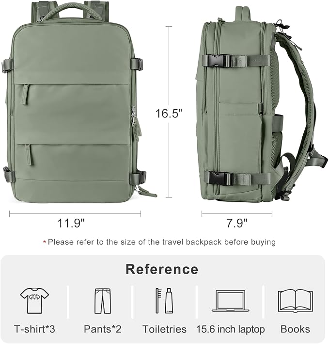 coofay Travel Backpack For Women Men Airline Approved Carry On Backpack Flight - Image 3