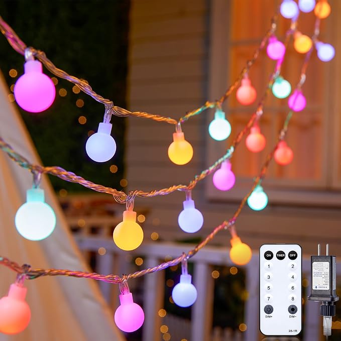 Minetom Globe String Lights, 33 Feet 100 Led Fairy Lights Plug in, 8 Modes by Minetom