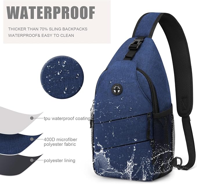 Pritent Crossbody Bags for Women Men Trendy Sling Bag Backpack Casual Chest Bag - Image 4