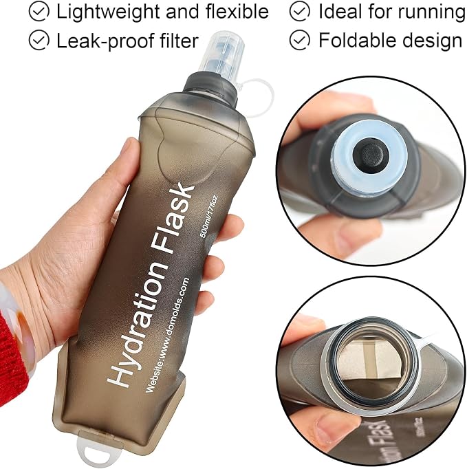 WILDREEDS 150ml Soft Flask, TPU Collapsible Soft Water Bottle - Image 2