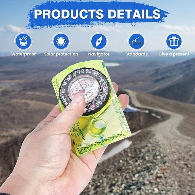 Orienteering Compass, Hiking Survival Compas, Compasses Kids - Image 6