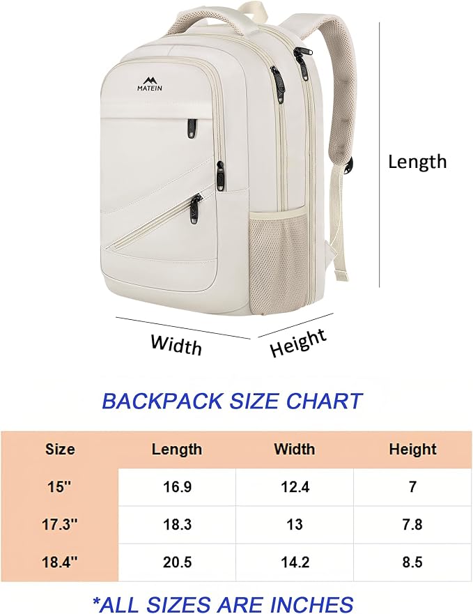 MATEIN Extra Large Backpack for Women, 18 Inch TSA College Backpack - Image 9