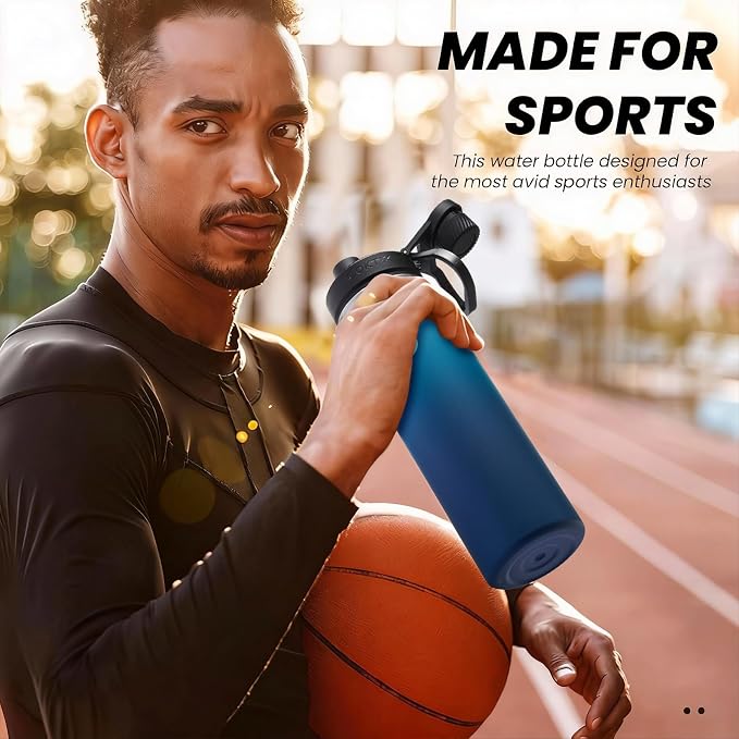 Sports Water Bottle 22oz, Insulated Water Bottle - Image 7