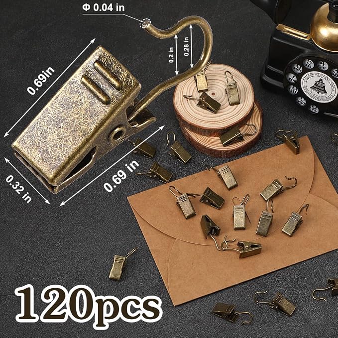 JANYUN 120 Pack Clip Hook Set Curtain Clips - Image 2