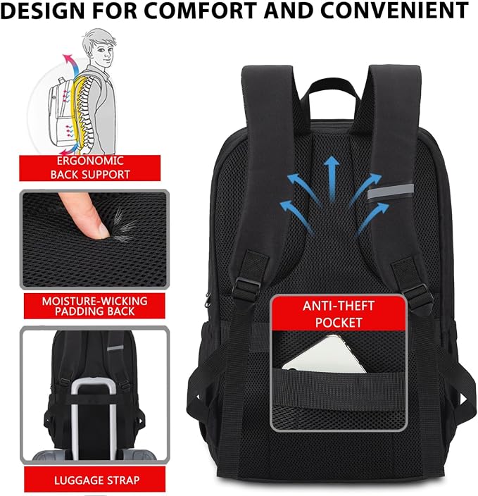 MAXTOP Laptop Backpack Bookbag Backpack Business Anti-theft Backpacks Work - Image 3