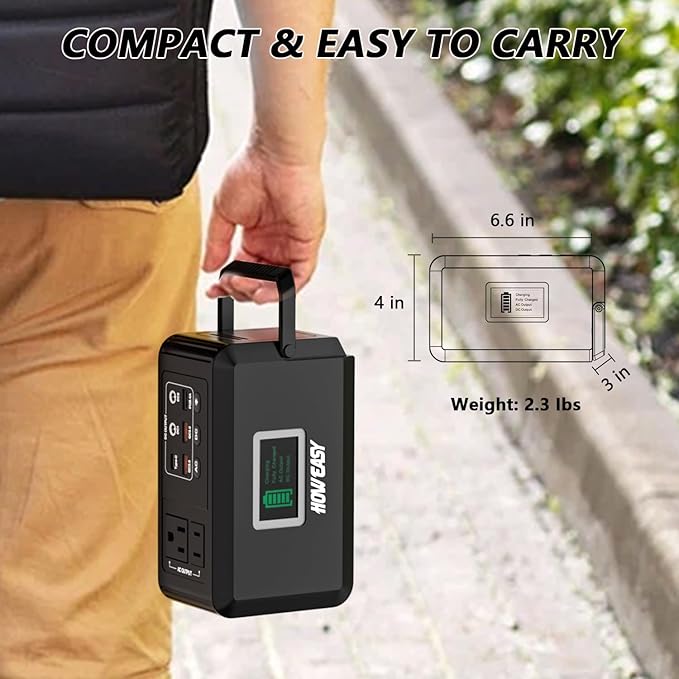 HOWEASY Portable Power Station120W, 24000mAh Camping Solar Generator, Portable - Image 3