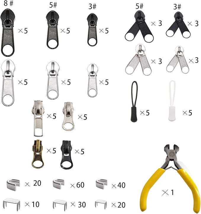Meikeer 252-Piece Zipper Repair Kit - Image 2