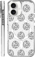 Case for iPhone 16, Disco Ball Grayish White Phone Case Design，for Women Girls by Toulas