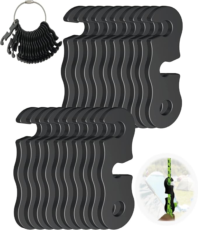 Rope Tensioner Aluminum Alloy Camping Tent Guyline Cord Adjuster Camping of Gear by NACETURE
