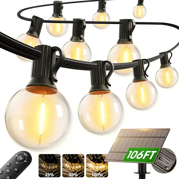 addlon 100FT Solar String Lights Outdoor by addlon