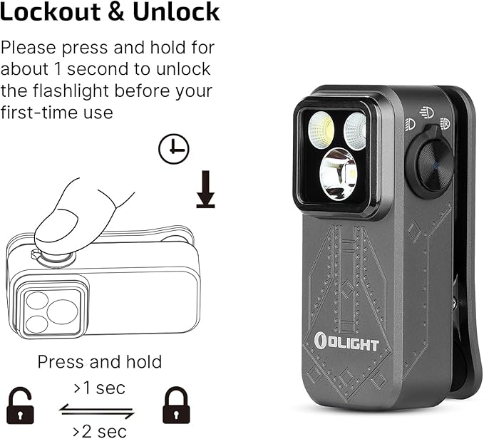 OLIGHT Oclip Pro EDC Flashlight Clip-on Light, Rechargeable 500 Lumens - Image 6