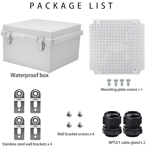 Waterproof Electrical Box with Mounting Plate, IP67 Junction Box Stainless - Image 4