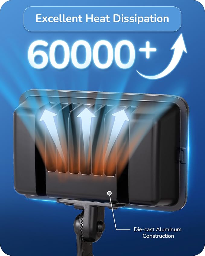 EDISHINE 10000LM Flood Lights Outdoor, 73W LED Flood Light Outdoor, IP65 - Image 5