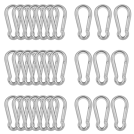 30PCS M5 Heavy Duty Carabiner Clip, 2Inch Snap Hook Quick Link Small Carabiner by XHAMXE