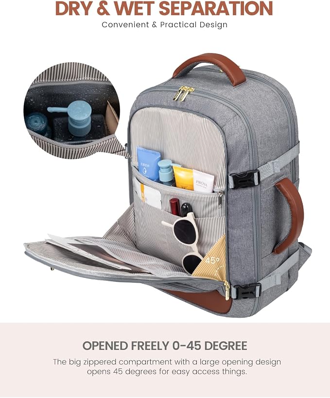 LOVEVOOK 50L Large Carry on Backpack, Travel Backpack - Image 7