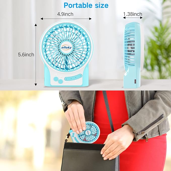 efluky 3-Speed Mini Desk Fan - Image 5
