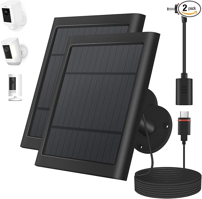 Paodekua 2 Pack 4W Solar Charger by Paodekua