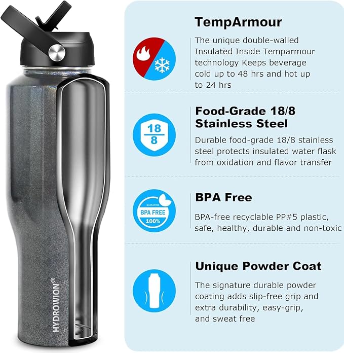 HYDROWION 40 oz Insulated Water Bottle - Image 2
