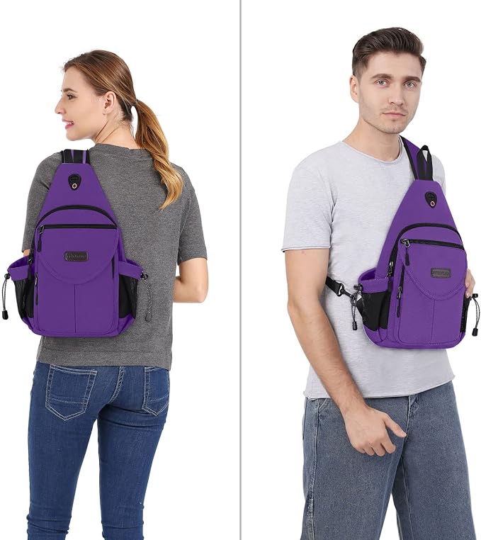 MOSISO Sling Backpack, Canvas Crossbody Hiking Daypack Bag - Image 8