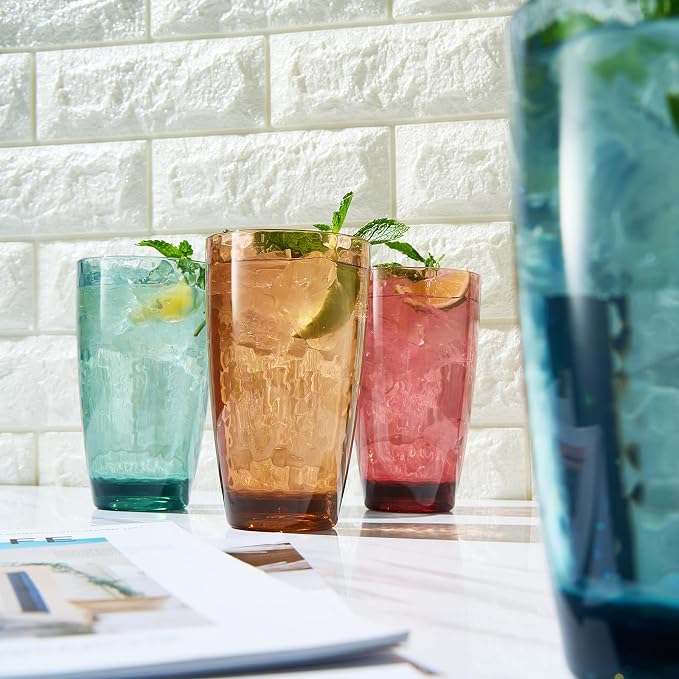 Unbreakable Large Premium Plastic Reusable Drinking Glasses Restaurant Cups - Image 3
