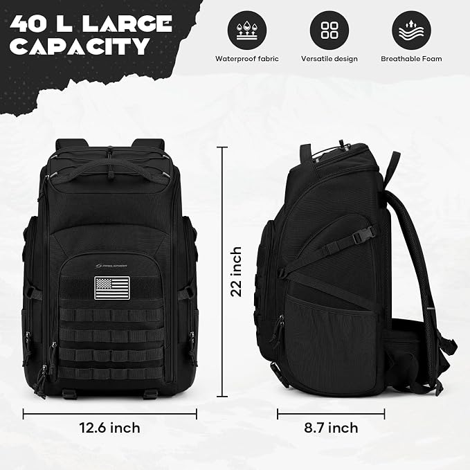Maelstrom Tactical Backpack for Men, Water Resistant 40L Military Backpack - Image 4
