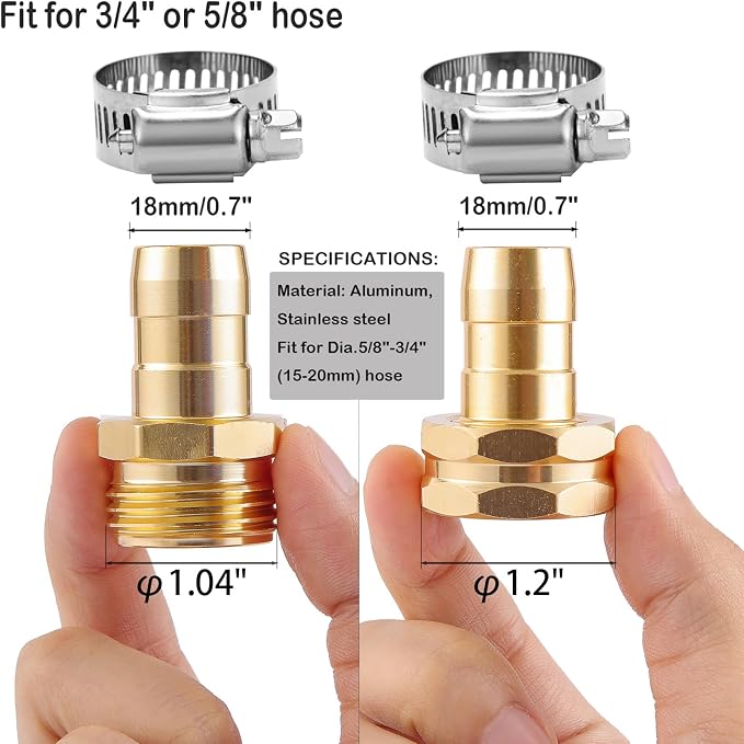 5 Set Garden Hose Repair Connector Kit - Image 2