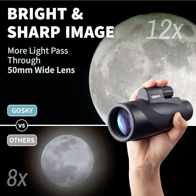 Gosky Titan 12X50 Monocular Telescope - Image 4