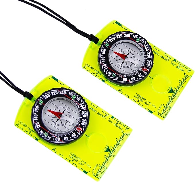 Abvsdu 2 Pieces Orienteering Compass, Superior Hiking Survival Compass by Unknown