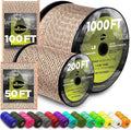 TECEUM Reflective Paracord Rope 1000 – 1000ft/200ft/100ft/50ft – 40+ Colors – by TECEUM