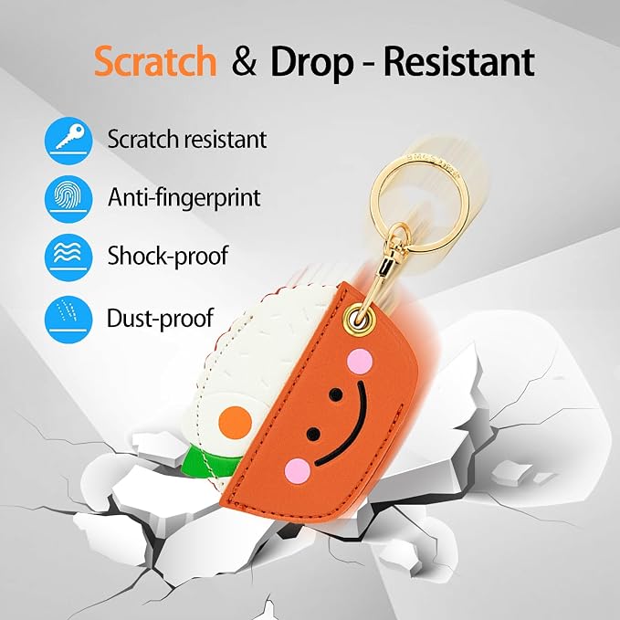 Leather Keychain Case Holder Compatible - Image 3