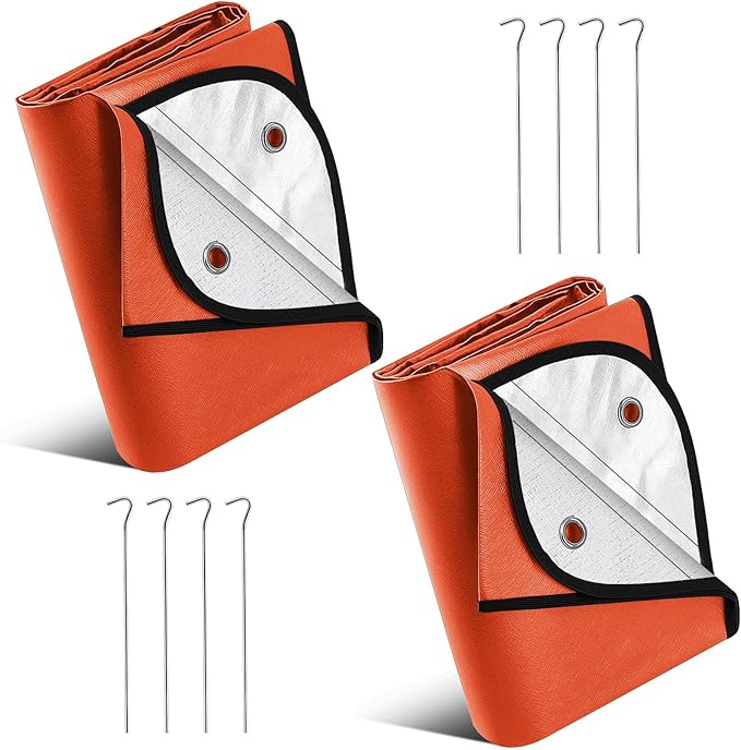 Kingdder 2 Pcs Heavy Duty Emergency Blankets by Kingdder