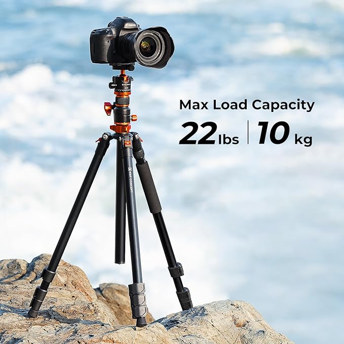 K&F CONCEPT 90''/230cm Ultra High Camera Tripod, Horizontal Overhead Shooting - Image 4