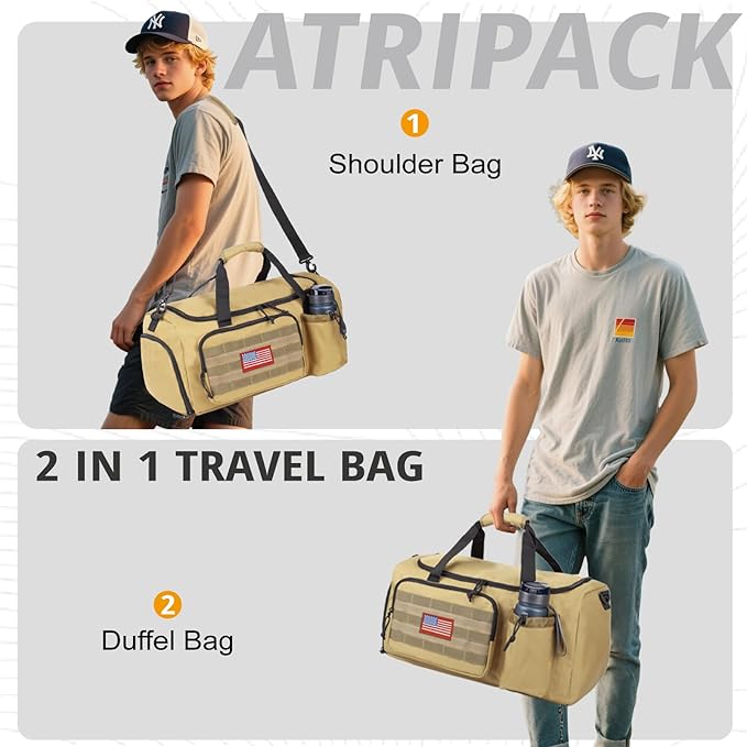 Tactical Gym Bag for Men, 60L Large Capacity Duffle Bags - Image 5