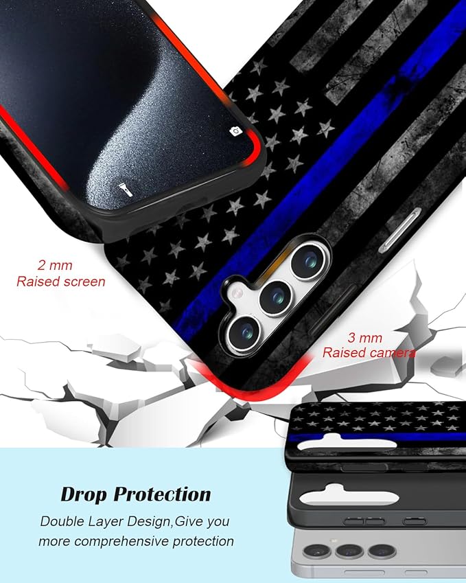 Compatible for Samsung Galaxy S25 FE 5G Case, Dual Layer Heavy Duty 2 in 1 - Image 2