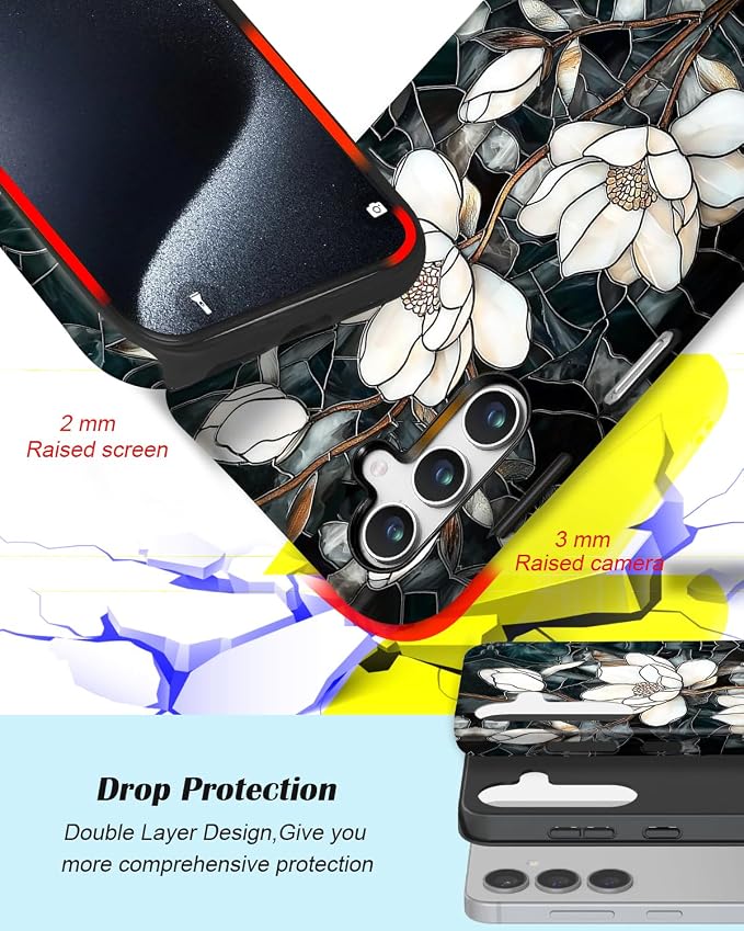 Compatible for Samsung Galaxy S25 Ultra 5G Case, Dual Layer Heavy Duty 2 in 1 - Image 3