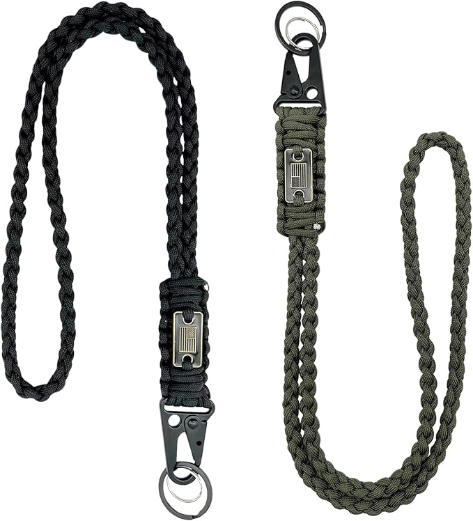 DDOUT Heavy Duty Paracord Lanyard 550 Paracord Braided Keychain by DDOUTOutdoor