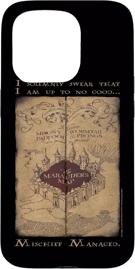 iPhone 15 Pro Harry Potter Marauder's Map Words Case by HarryPotter