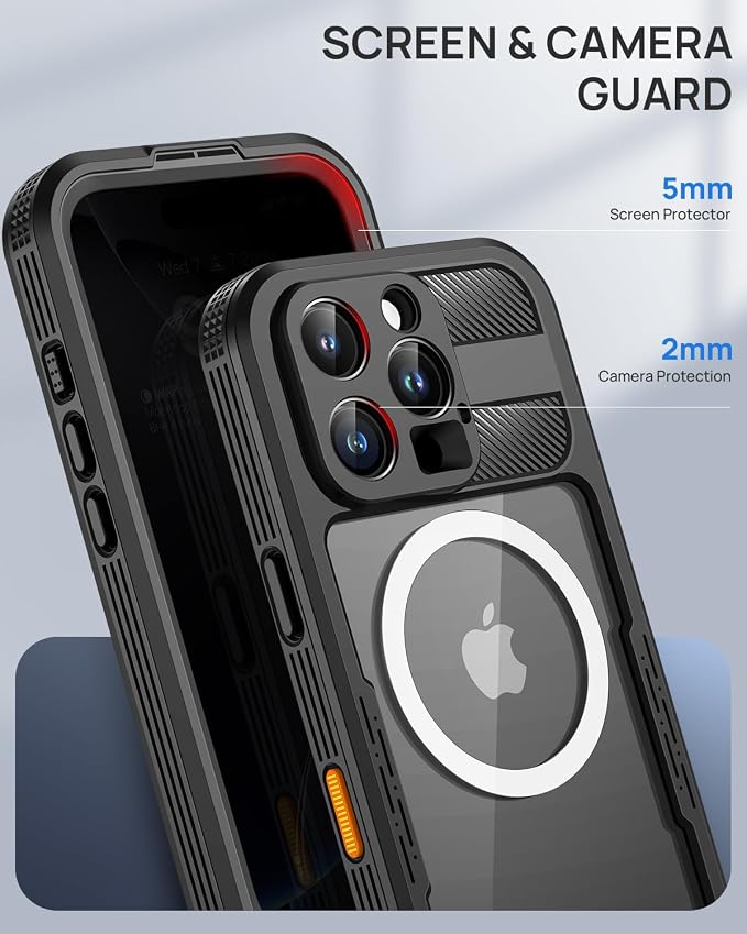 Lanhiem Magnetic for iPhone 16 Pro Case, Built-in Privacy Screen Protector - Image 7